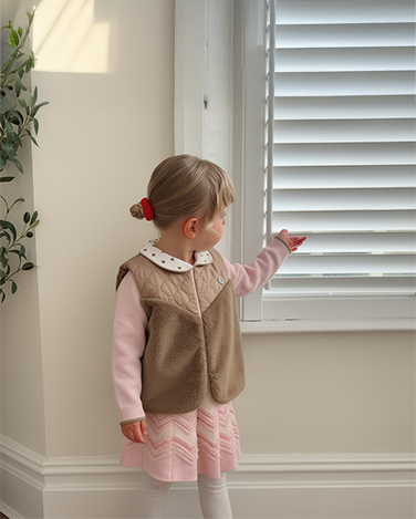 Aurea Quilted Vest with Faux Fur