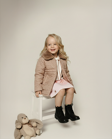 Regina Quilted Jacket with Faux Fur Collar