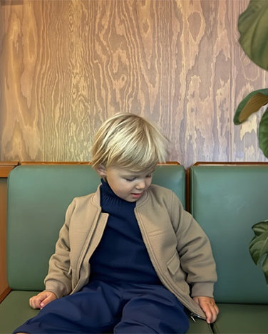 Rex Padded Bomber Jacket in Structured Fabric