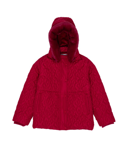 Beatrice Quilted Jacket with detachable hood with Faux Fur