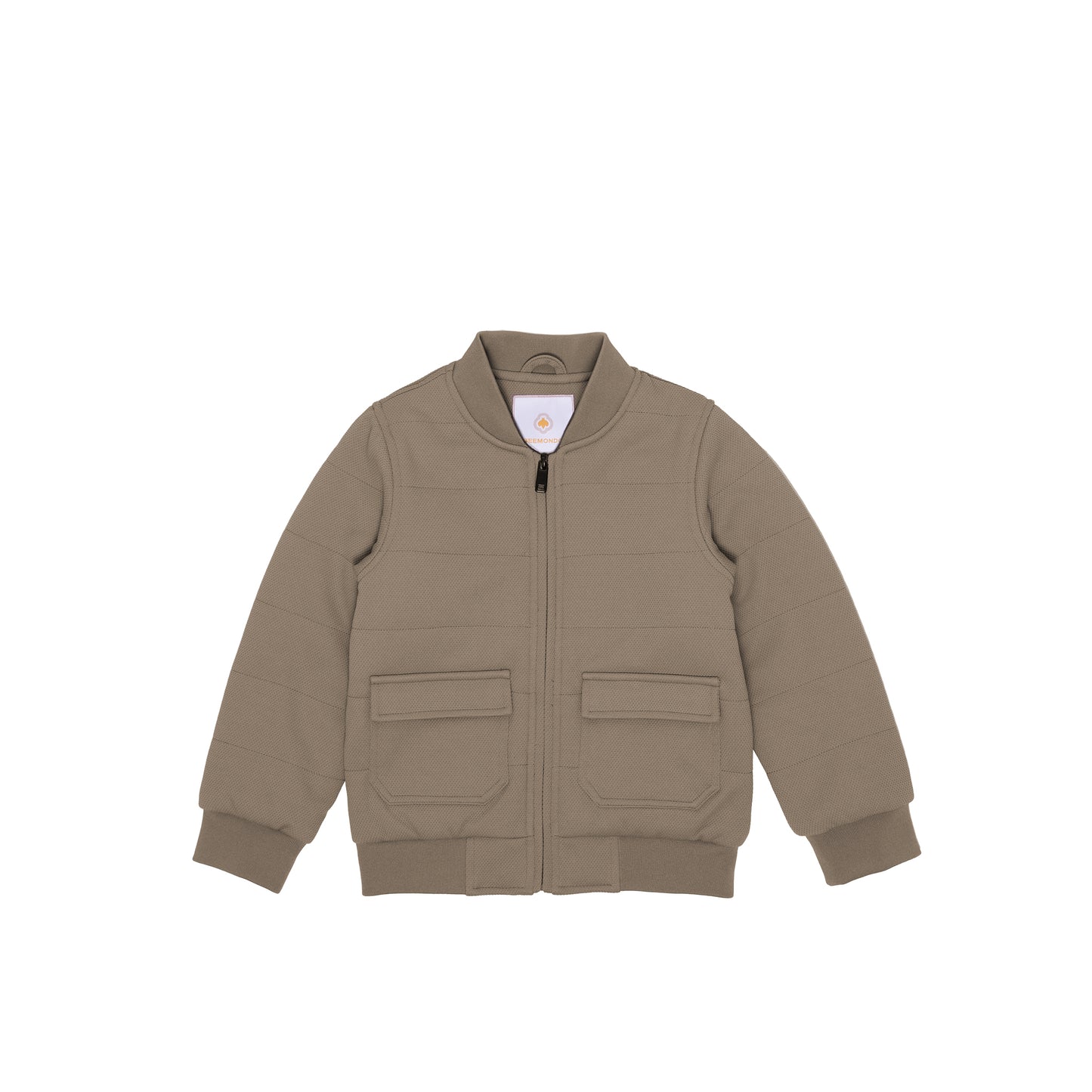 Rex Padded Bomber Jacket in Structured Fabric