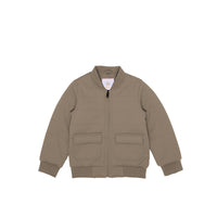 Rex Padded Bomber Jacket in Structured Fabric