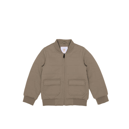 Rex Padded Bomber Jacket in Structured Fabric