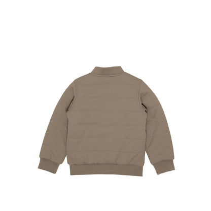 Rex Padded Bomber Jacket in Structured Fabric