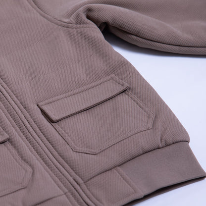 Rex Padded Bomber Jacket in Structured Fabric