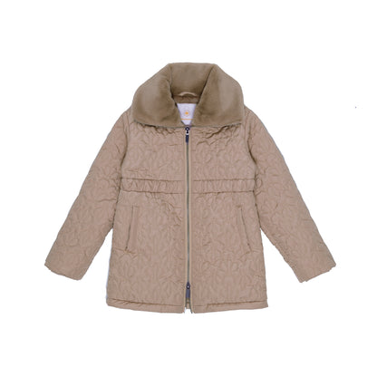 Regina Quilted Jacket with Faux Fur Collar