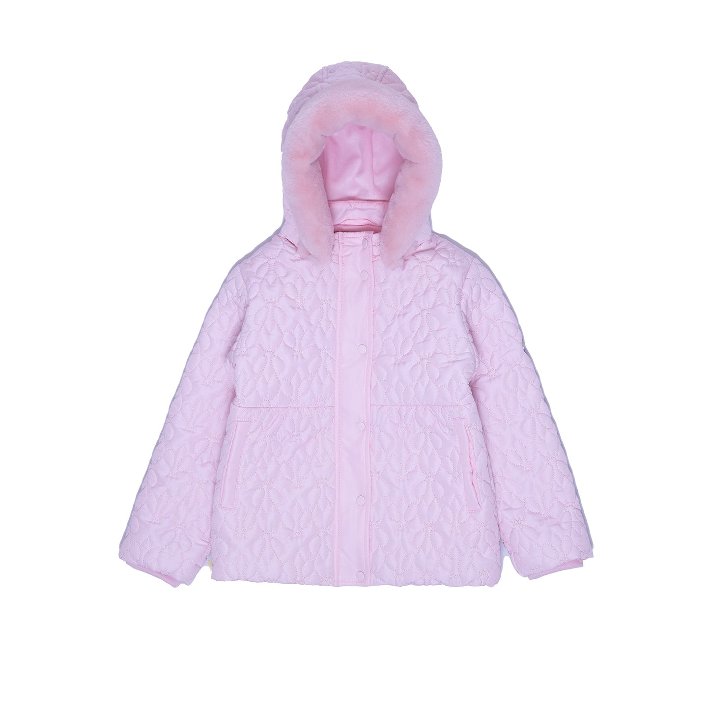 Beatrice Quilted Jacket with detachable hood with Faux Fur