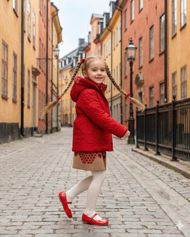 Beatrice Quilted Jacket with detachable hood with Faux Fur