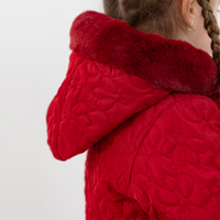 Beatrice Quilted Jacket with detachable hood with Faux Fur