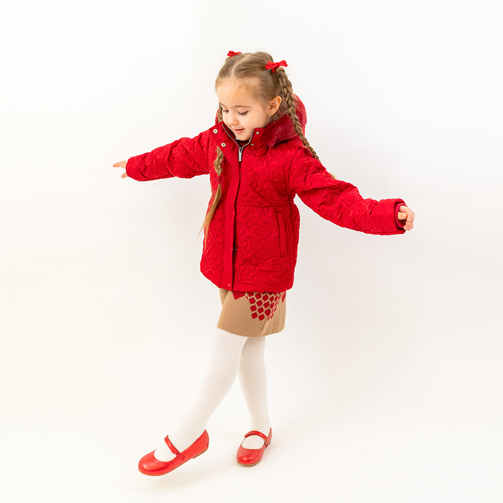 Beatrice Quilted Jacket with detachable hood with Faux Fur