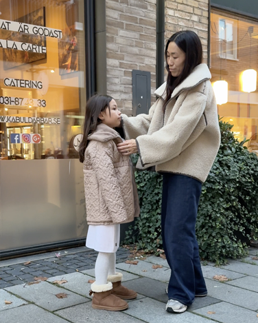 Regina Quilted Jacket with Faux Fur Collar