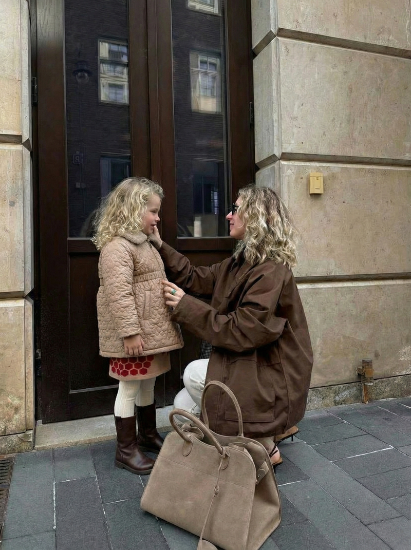 Regina Quilted Jacket with Faux Fur Collar