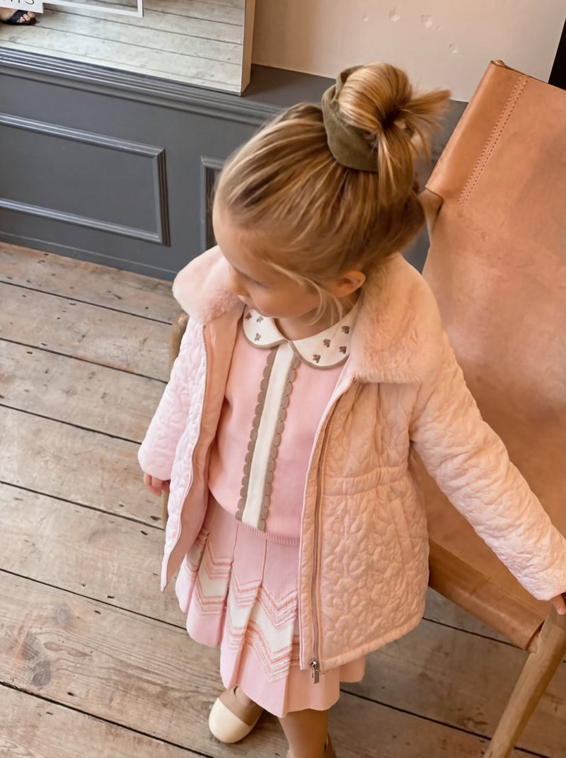 Regina Quilted Jacket with Faux Fur Collar