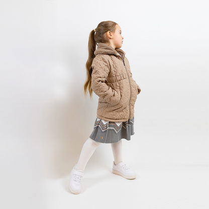 Regina Quilted Jacket with Faux Fur Collar