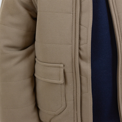 Rex Padded Bomber Jacket in Structured Fabric